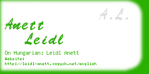 anett leidl business card